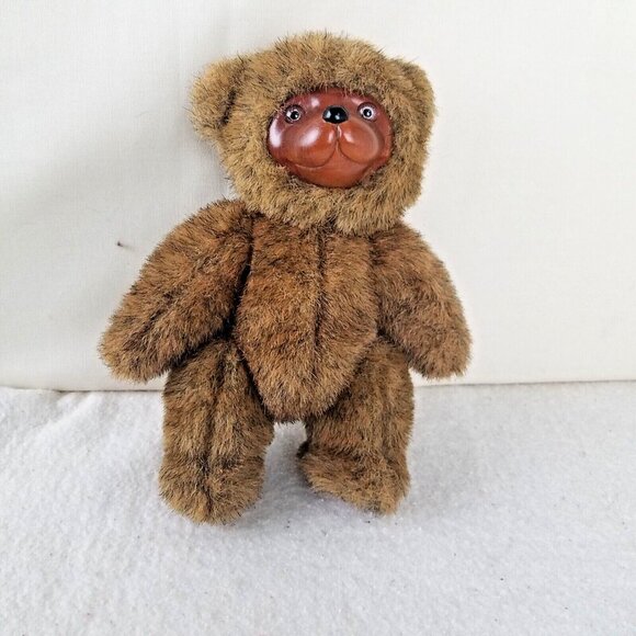 1985 Applause Raikes Bear Jamie 5453 Jointed Teddy Bear Wood Face & Feet vntg - Picture 2 of 10
